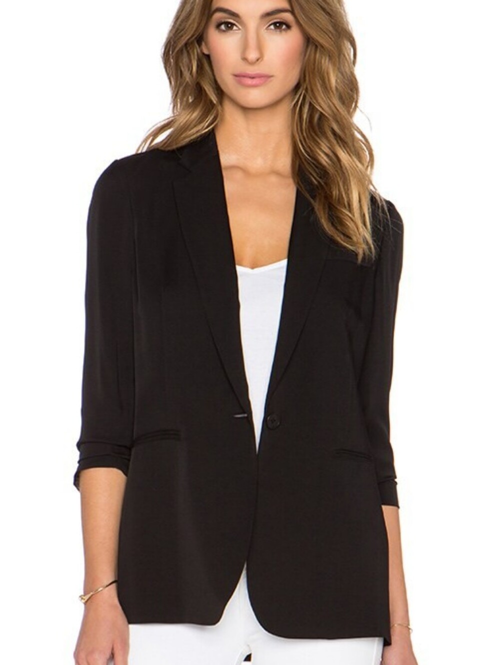 Theory Grinson CL Modern GGT Black Blazer 100% Silk Women’s Size 2